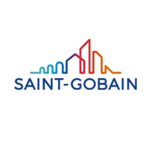 Logo de Saint-Gobain, acteur majeur dans la fabrication et la distribution de matériaux de construction, pour des solutions durables dans l'habitat et les infrastructures.